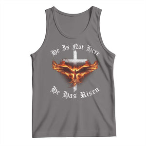 Easter Jesus Has Risen Tank Top Christian Religious Phoenix Resurrection Cross TS10 Deep Heather Print Your Wear