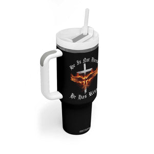 Easter Jesus Has Risen Tumbler With Handle Christian Religious Phoenix Resurrection Cross TS10 Print Your Wear