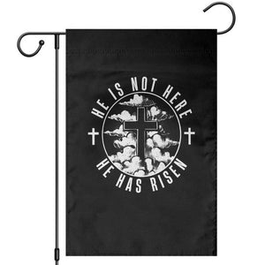 Easter Jesus Has Risen Garden Flag Christian Bible Verse Graphic Cross 90s Style TS10 Black Print Your Wear