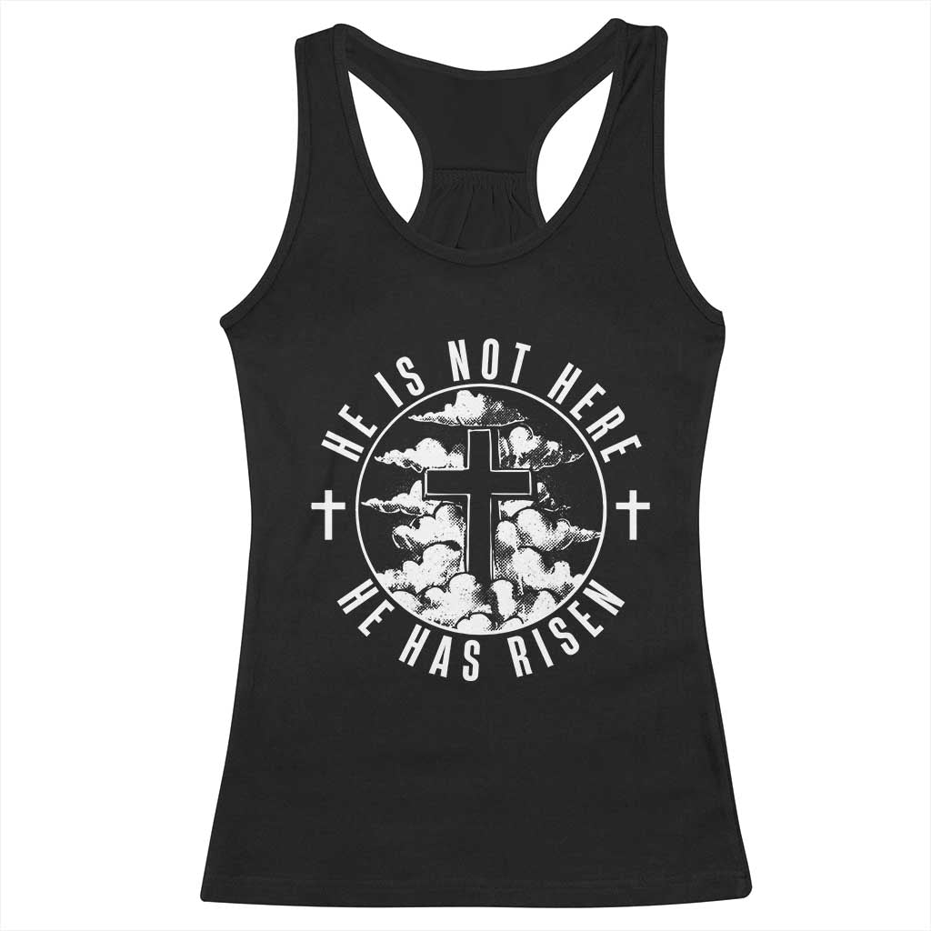 Easter Jesus Has Risen Racerback Tank Top Christian Bible Verse Graphic Cross 90s Style TS10 Black Print Your Wear
