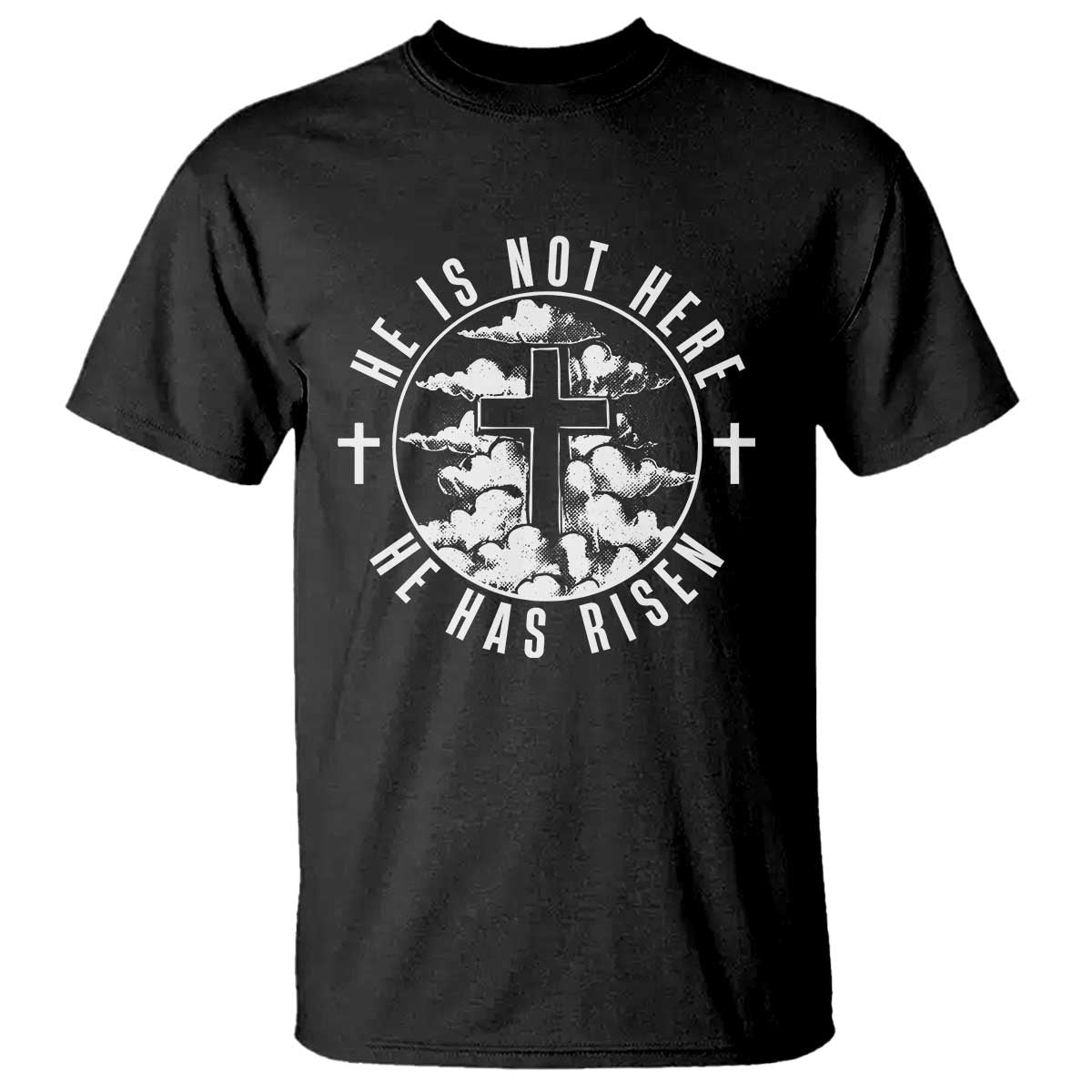 Easter Jesus Has Risen T Shirt Christian Bible Verse Graphic Cross 90s Style TS10 Black Print Your Wear