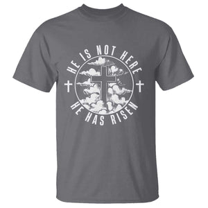 Easter Jesus Has Risen T Shirt Christian Bible Verse Graphic Cross 90s Style TS10 Charcoal Print Your Wear
