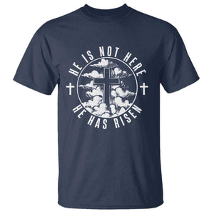 Easter Jesus Has Risen T Shirt Christian Bible Verse Graphic Cross 90s Style TS10 Navy Print Your Wear