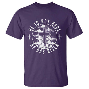 Easter Jesus Has Risen T Shirt Christian Bible Verse Graphic Cross 90s Style TS10 Purple Print Your Wear