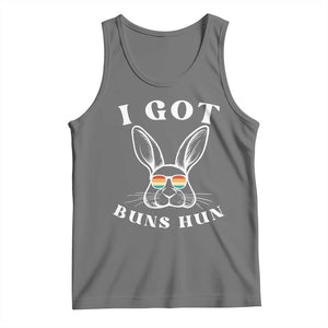 Rabbit Easter Bunny Sunglasses Tank Top Retro Vintage I Got Buns Hun Funny Jokes TS10 Black Heather Print Your Wear