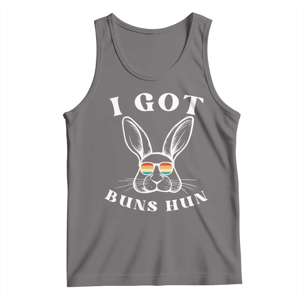 Rabbit Easter Bunny Sunglasses Tank Top Retro Vintage I Got Buns Hun Funny Jokes TS10 Deep Heather Print Your Wear