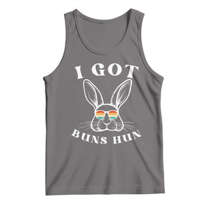 Rabbit Easter Bunny Sunglasses Tank Top Retro Vintage I Got Buns Hun Funny Jokes TS10 Deep Heather Print Your Wear