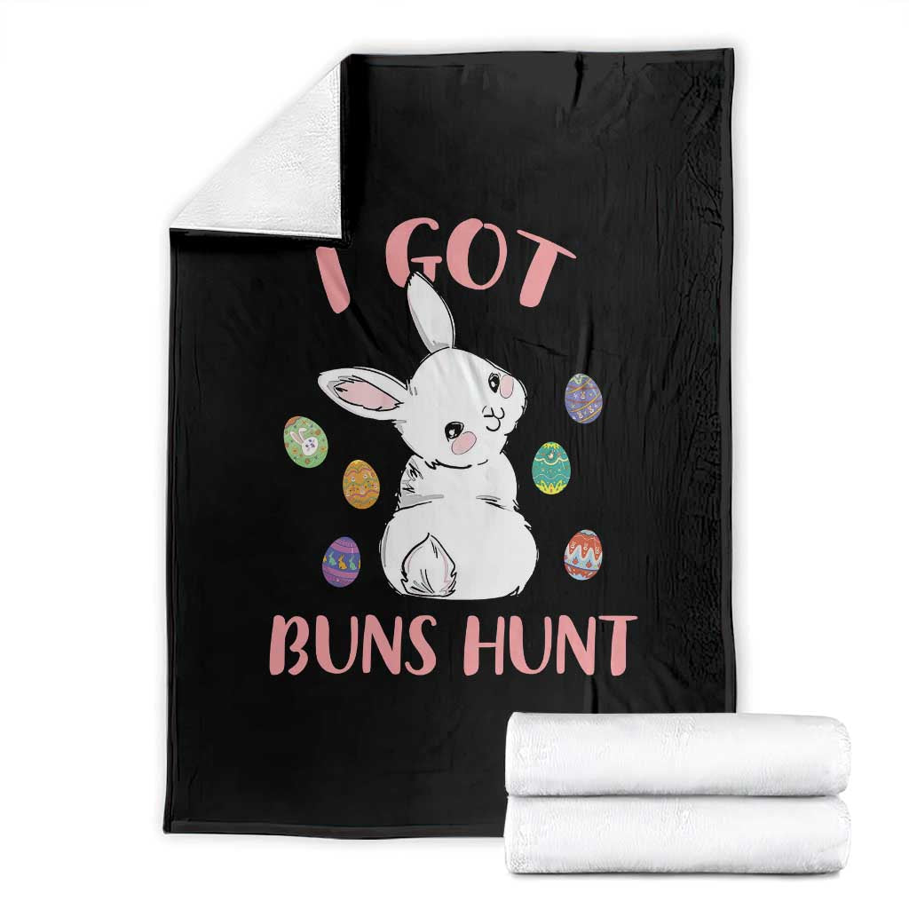 Rabbit Easter Bunny Sunglasses Throw Blanket I Got Buns Hun Funny Jokes TS10 Black Print Your Wear