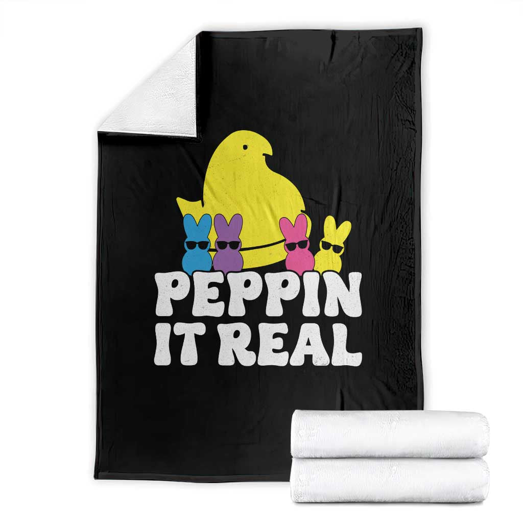 Easter Bunny Throw Blanket Peepin It Real Rabbit Candy Easter TS10 Black Print Your Wear