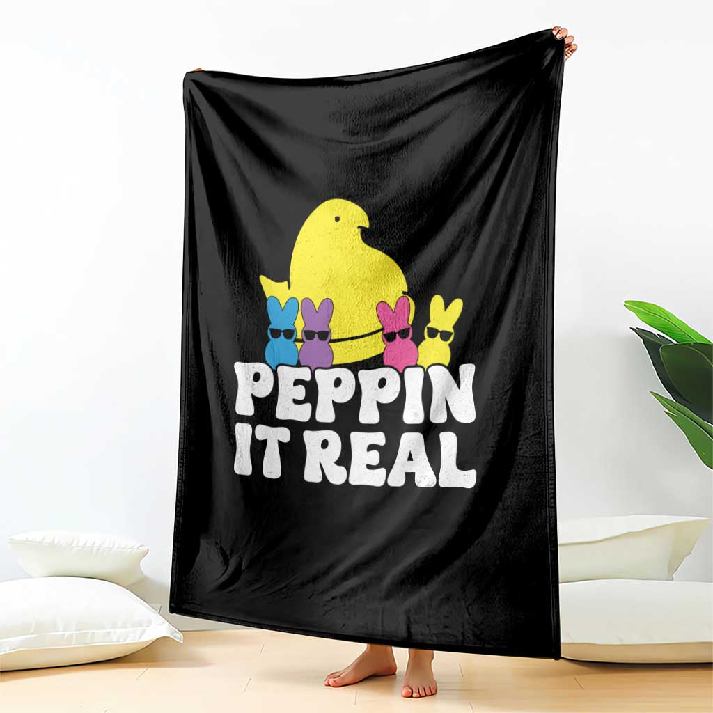Easter Bunny Throw Blanket Peepin It Real Rabbit Candy Easter TS10 Print Your Wear
