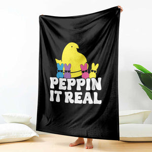 Easter Bunny Throw Blanket Peepin It Real Rabbit Candy Easter TS10 Print Your Wear