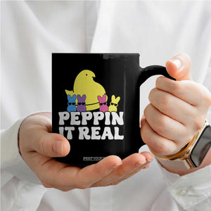 Easter Bunny Coffee Mug Peepin It Real Rabbit Candy Easter TS10 Print Your Wear
