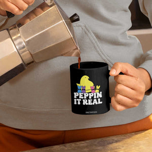 Easter Bunny Coffee Mug Peepin It Real Rabbit Candy Easter TS10 Print Your Wear