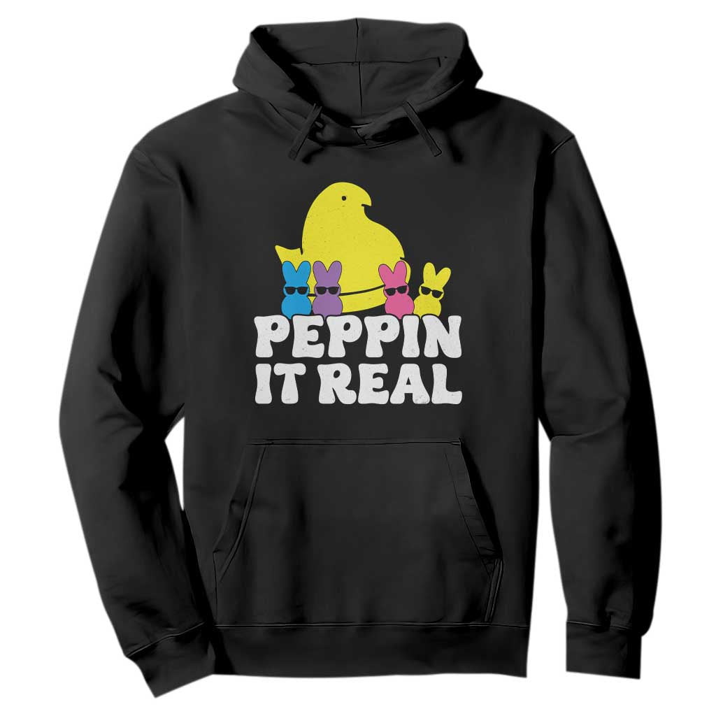 Easter Bunny Hoodie Peepin It Real Rabbit Candy Easter TS10 Black Print Your Wear