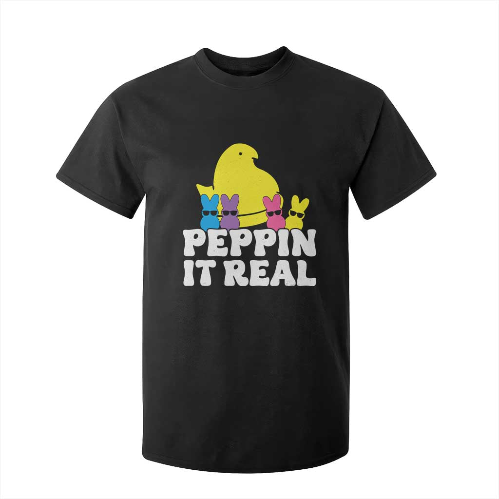Easter Bunny T Shirt For Kid Peepin It Real Rabbit Candy Easter TS10 Black Print Your Wear