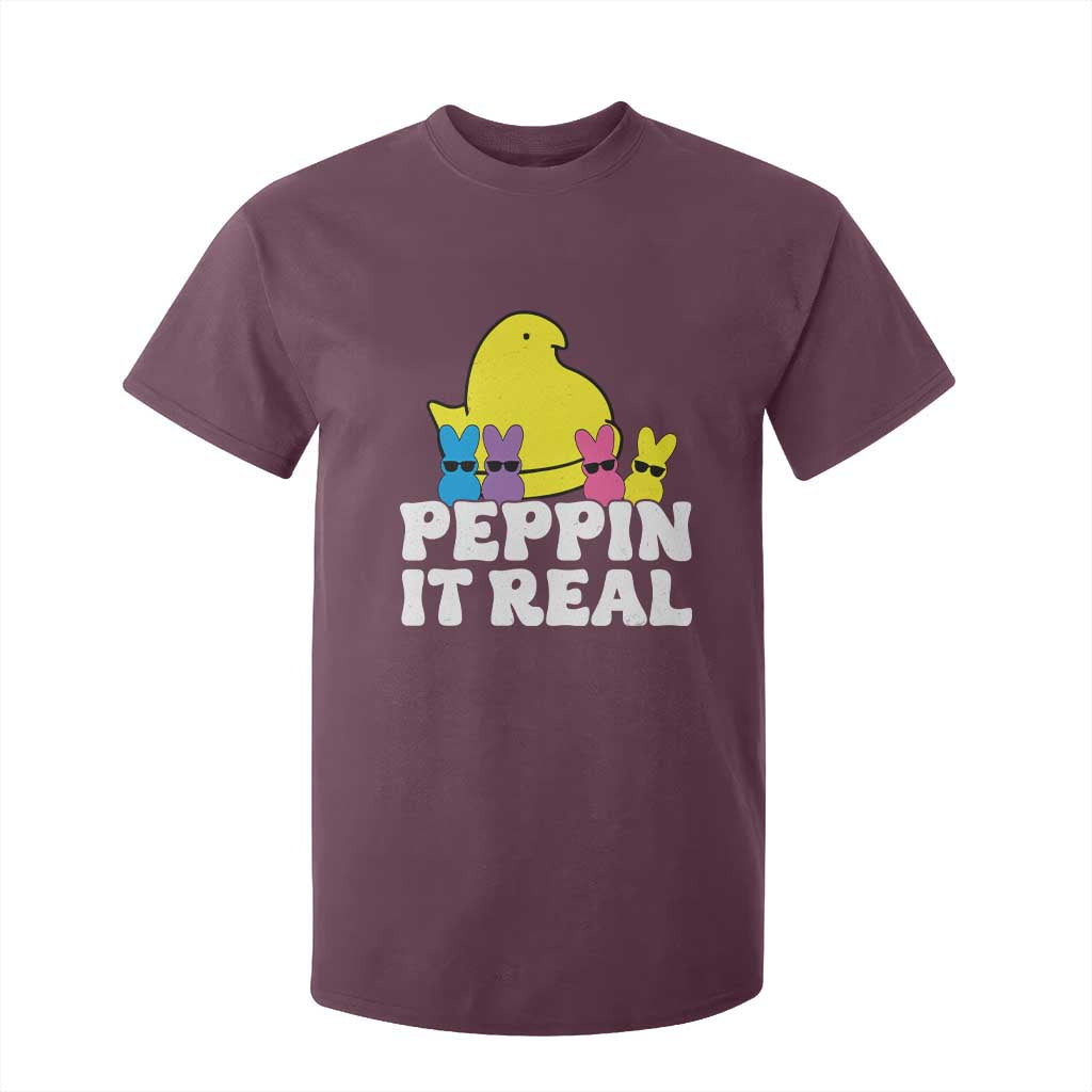 Easter Bunny T Shirt For Kid Peepin It Real Rabbit Candy Easter TS10 Maroon Print Your Wear