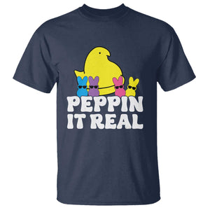 Easter Bunny T Shirt Peepin It Real Rabbit Candy Easter TS10 Navy Print Your Wear
