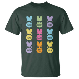 Easter Bruh T Shirt Gen Alpha Slang Skibidi Rizz Cute Bunny TS10 Dark Forest Green Print Your Wear