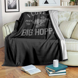 I Love It When You Call Me Big Hoppa Throw Blanket Funny Easter Day Bunny TS10 Print Your Wear