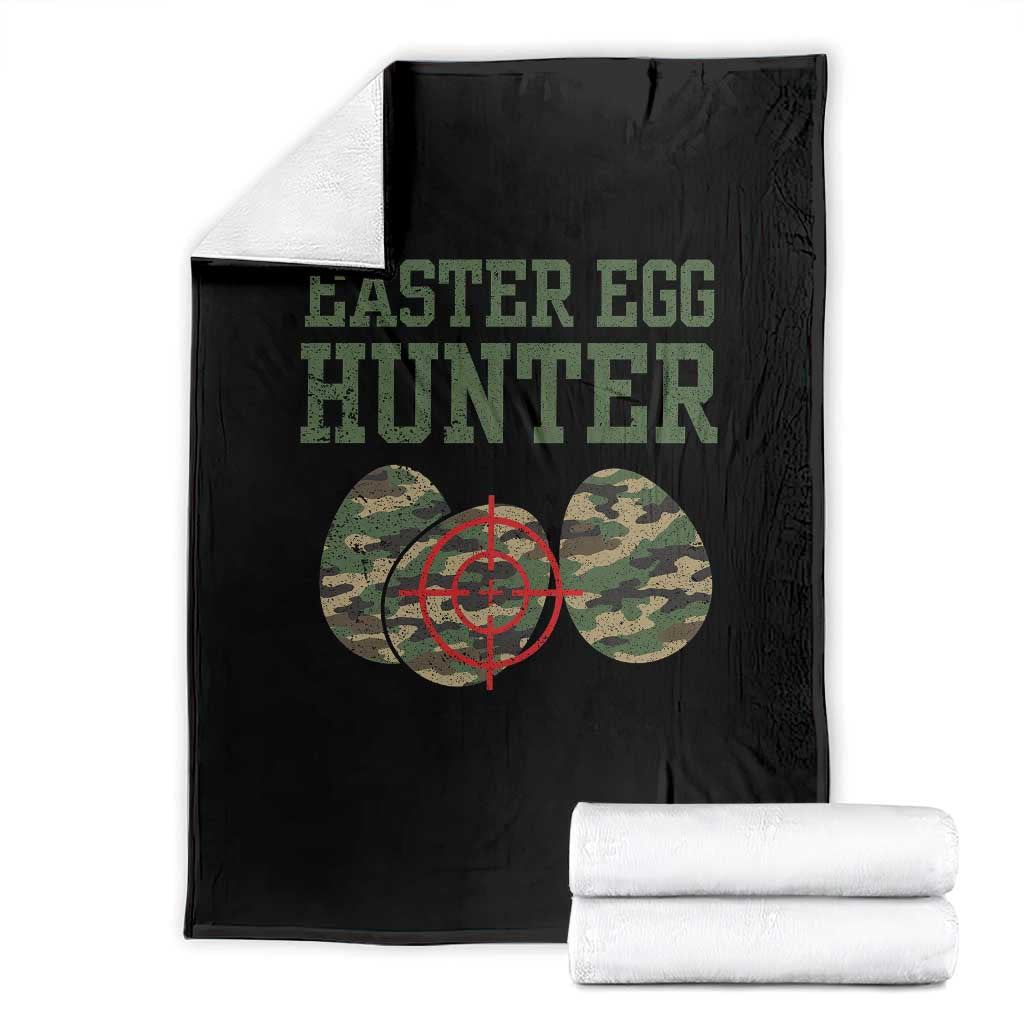 Easter Egg Hunter Throw Blanket Camo Funny Hunting TS10 Black Print Your Wear