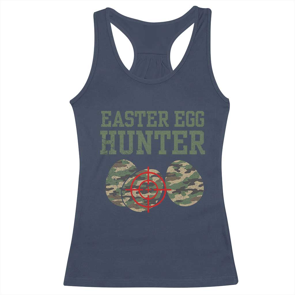 Easter Egg Hunter Racerback Tank Top Camo Funny Hunting TS10 Navy Print Your Wear