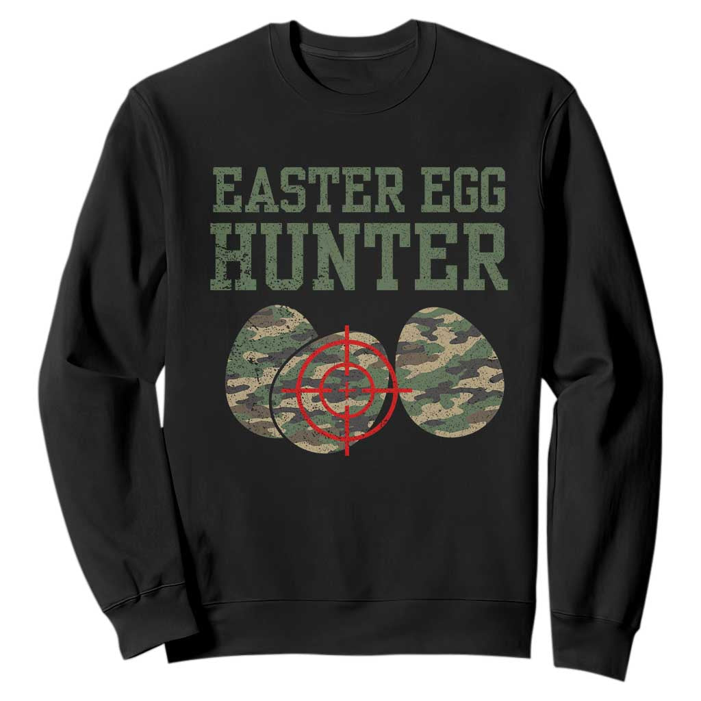 Easter Egg Hunter Sweatshirt Camo Funny Hunting TS10 Black Print Your Wear