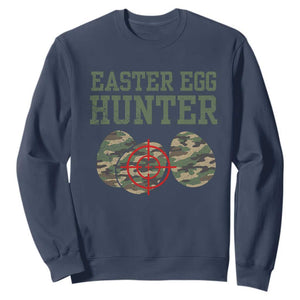 Easter Egg Hunter Sweatshirt Camo Funny Hunting TS10 Navy Print Your Wear