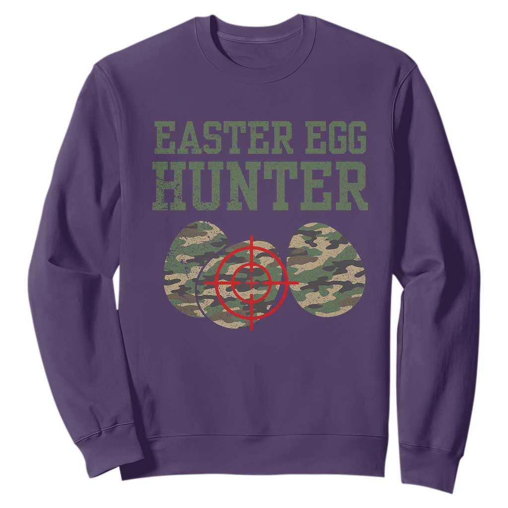 Easter Egg Hunter Sweatshirt Camo Funny Hunting TS10 Purple Print Your Wear
