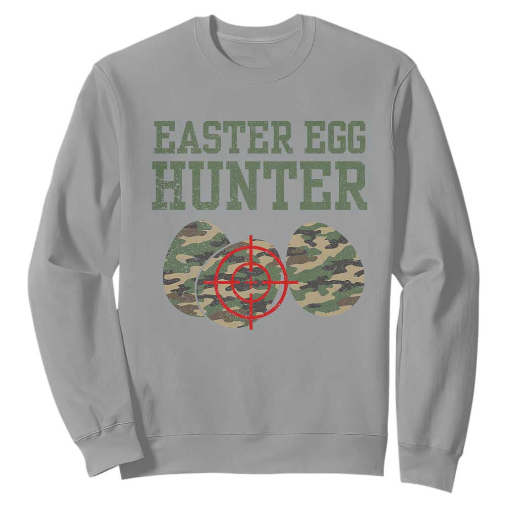 Easter Egg Hunter Sweatshirt Camo Funny Hunting TS10 Sport Gray Print Your Wear