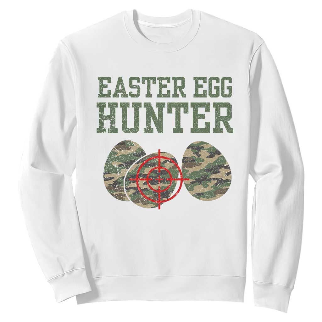 Easter Egg Hunter Sweatshirt Camo Funny Hunting TS10 White Print Your Wear