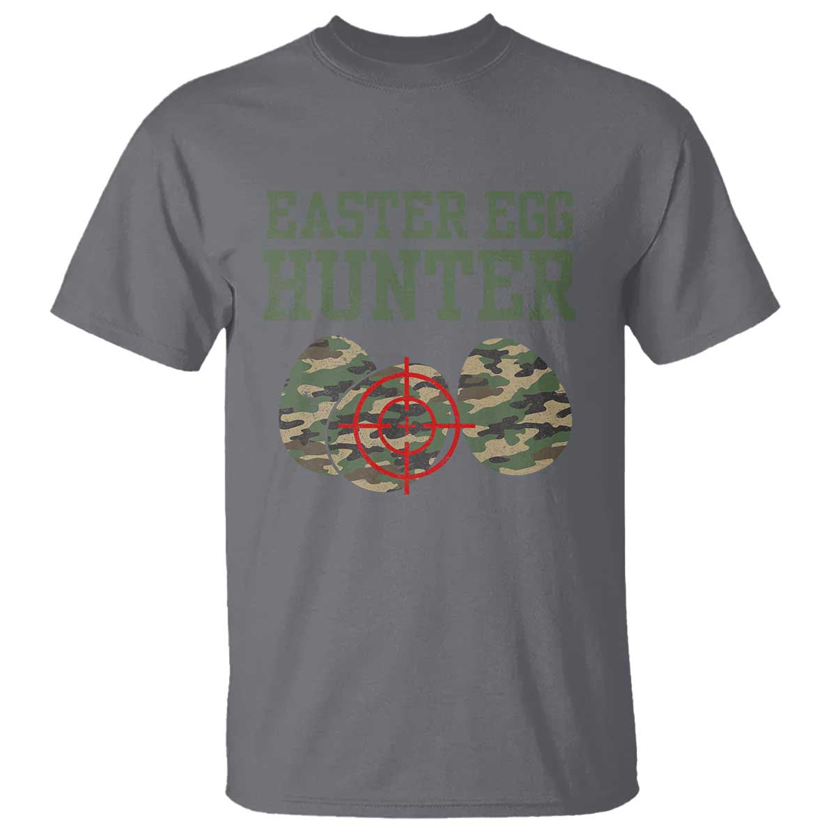 Easter Egg Hunter T Shirt Camo Funny Hunting TS10 Charcoal Print Your Wear