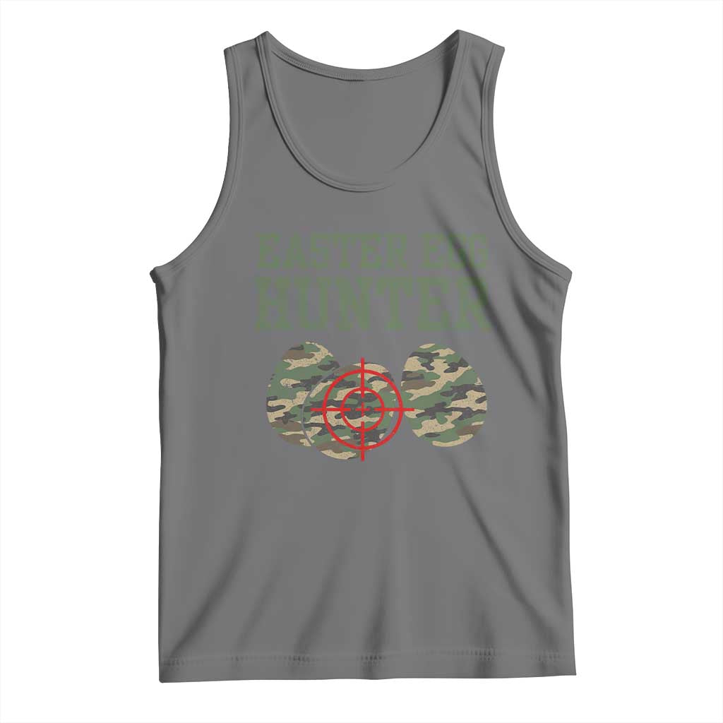 Easter Egg Hunter Tank Top Camo Funny Hunting TS10 Black Heather Print Your Wear