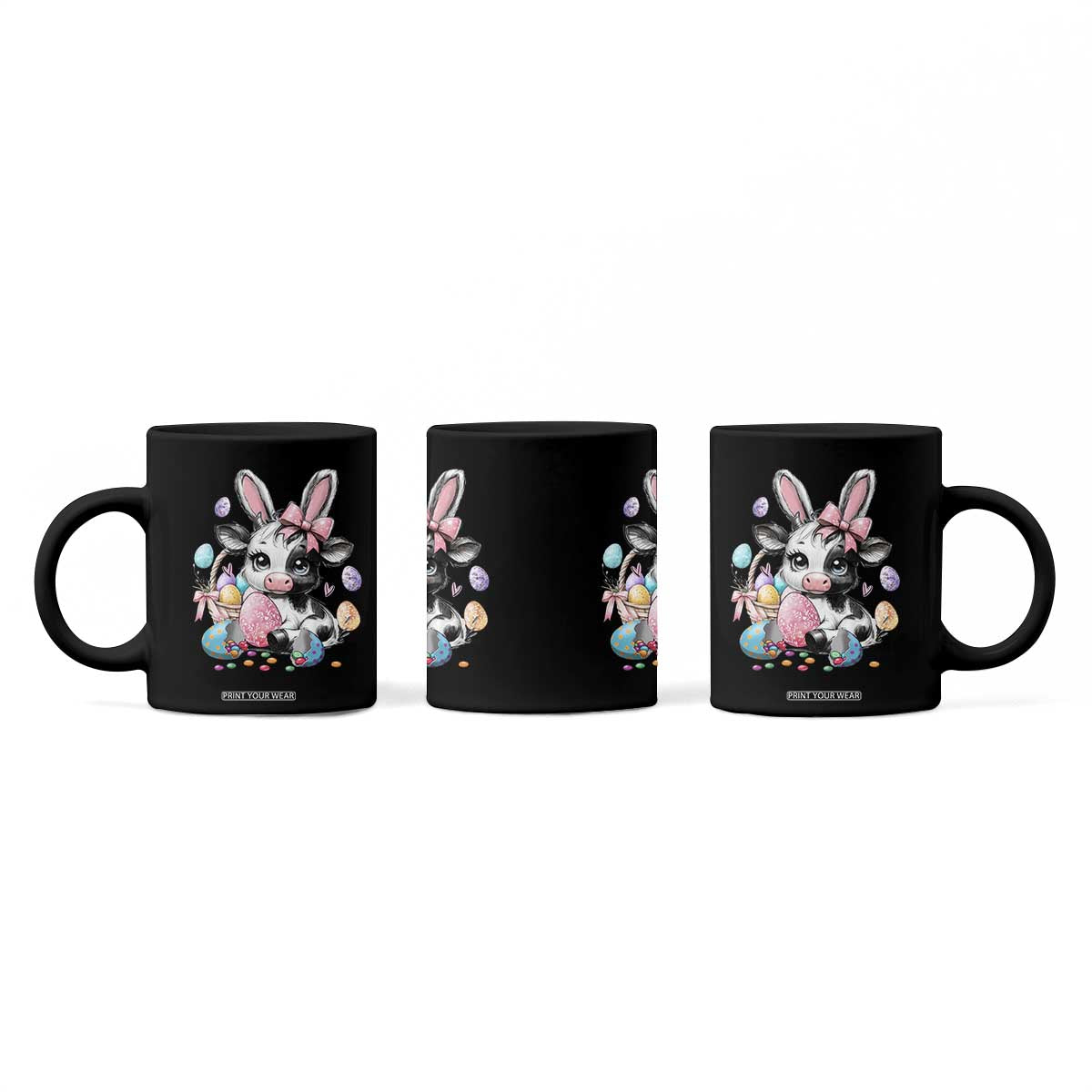 Easter Day Cow Coffee Mug Cute Cow Bunny Heifer TS10 Print Your Wear