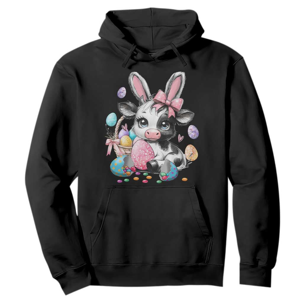 Easter Day Cow Hoodie Cute Cow Bunny Heifer TS10 Black Print Your Wear