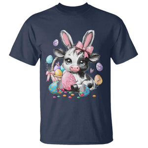 Easter Day Cow T Shirt Cute Cow Bunny Heifer TS10 Navy Print Your Wear