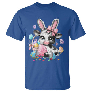 Easter Day Cow T Shirt Cute Cow Bunny Heifer TS10 Royal Blue Print Your Wear