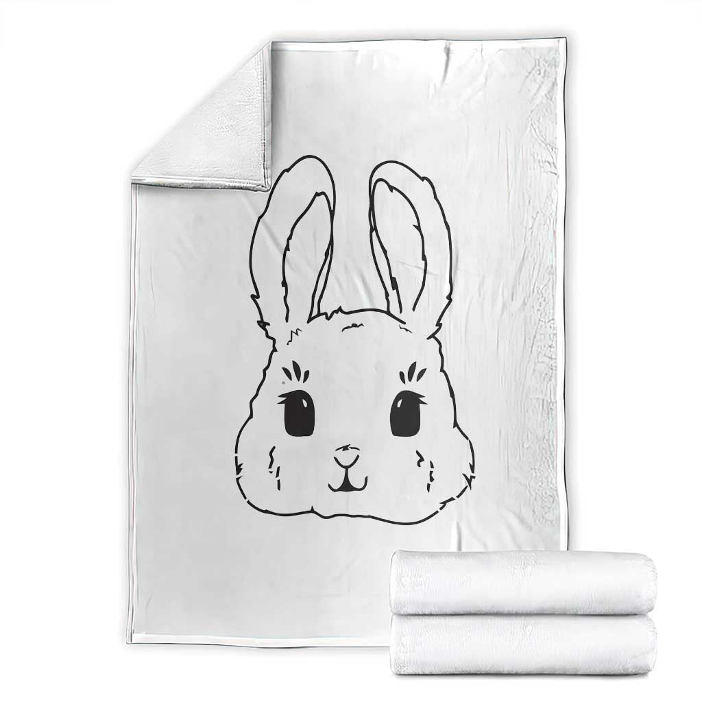Cute Bunny Throw Blanket Kawaii Rabbit Happy Easter Day TS10 White Print Your Wear