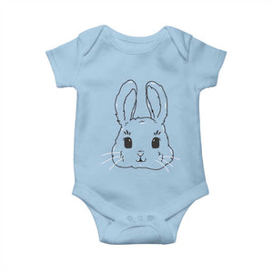 Cute Bunny Baby Onesie Kawaii Rabbit Happy Easter Day TS10 Light Blue Print Your Wear