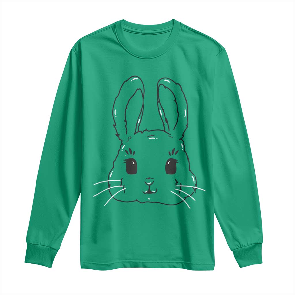 Cute Bunny Long Sleeve Shirt Kawaii Rabbit Happy Easter Day TS10 Irish Green Print Your Wear
