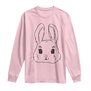Cute Bunny Long Sleeve Shirt Kawaii Rabbit Happy Easter Day TS10 Light Pink Print Your Wear