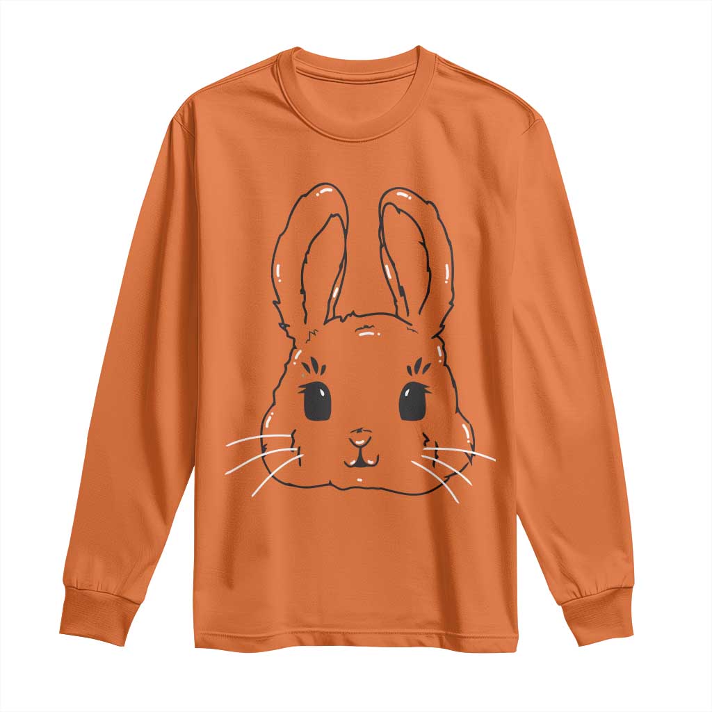 Cute Bunny Long Sleeve Shirt Kawaii Rabbit Happy Easter Day TS10 Orange Print Your Wear