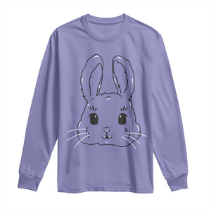 Cute Bunny Long Sleeve Shirt Kawaii Rabbit Happy Easter Day TS10 Violet Print Your Wear