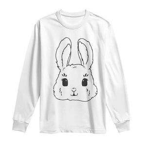 Cute Bunny Long Sleeve Shirt Kawaii Rabbit Happy Easter Day TS10 White Print Your Wear