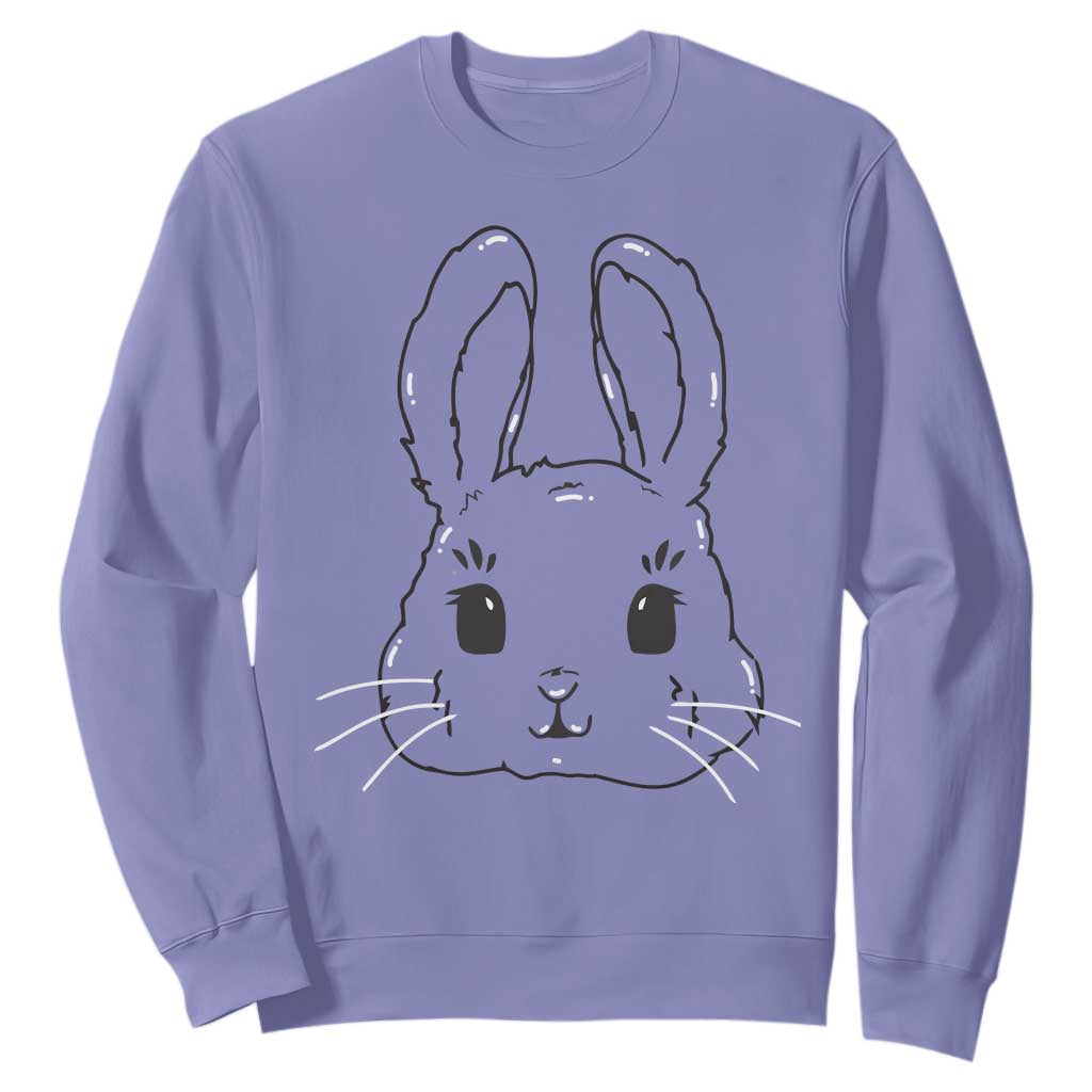 Cute Bunny Sweatshirt Kawaii Rabbit Happy Easter Day TS10 Violet Print Your Wear
