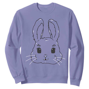 Cute Bunny Sweatshirt Kawaii Rabbit Happy Easter Day TS10 Violet Print Your Wear