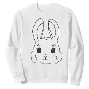 Cute Bunny Sweatshirt Kawaii Rabbit Happy Easter Day TS10 White Print Your Wear