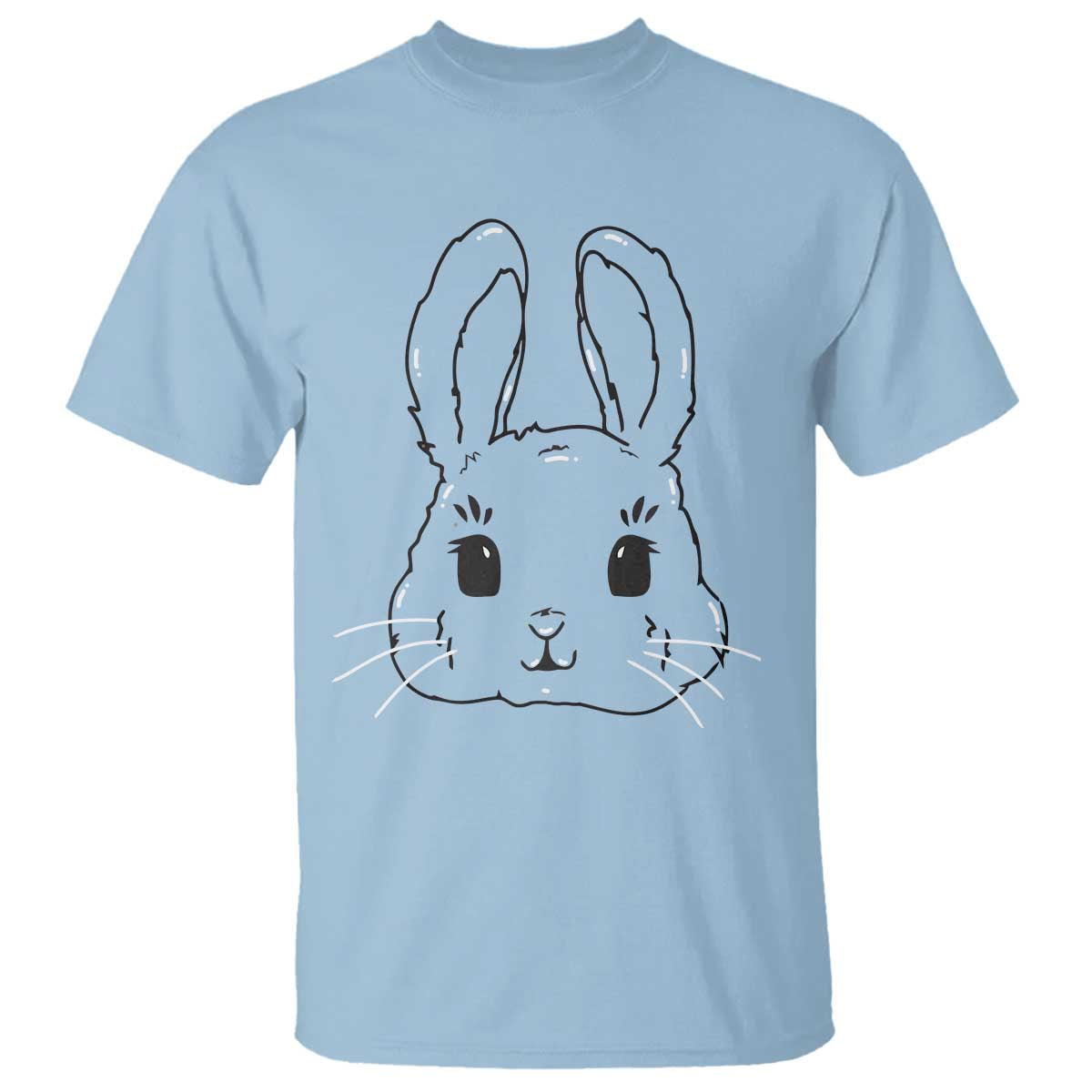 Cute Bunny T Shirt Kawaii Rabbit Happy Easter Day TS10 Light Blue Print Your Wear