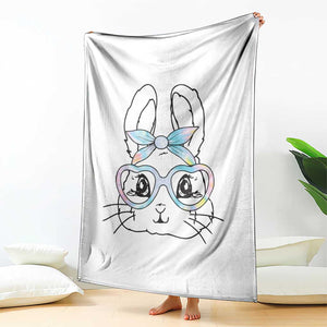 Girls Easter Bunny Throw Blanket Rabbit Face Tie Dye Glasses Happy Easter Day TS10 Print Your Wear
