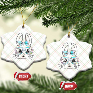 Girls Easter Bunny Ceramic Ornament Rabbit Face Tie Dye Glasses Happy Easter Day TS10 Print Your Wear