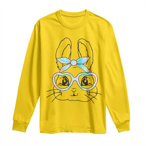 Girls Easter Bunny Long Sleeve Shirt Rabbit Face Tie Dye Glasses Happy Easter Day TS10 Daisy Print Your Wear